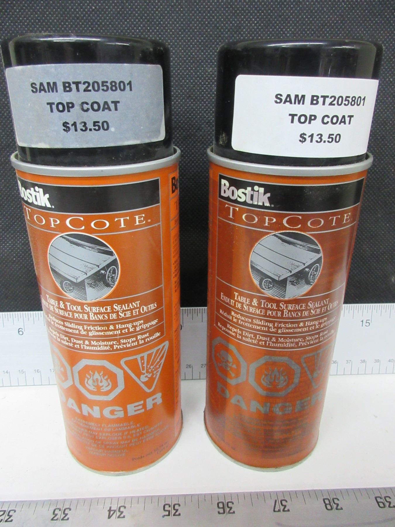 2 Bostik Top Coat / Table & Tool Surface sealant / reduces friction