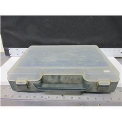 Storage case with dividers / 2 secure latches / 10 x 14 x 3"