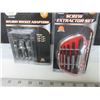 Image 1 : New 3 piece Socket Adaptors 1/4 - 3/8 & 1/2" and 5 pc Screw Extractor set