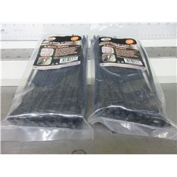2 New packs of 8" Heavy Duty Cable/Zipties 100 per pack / black