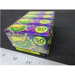 4 Boxes of BANG POPS! / 50 per box / drop em or throw em / No Shipping