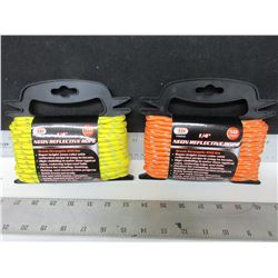 New 1/4 x 50 foot reflective Rope / perfect for camping & boating
