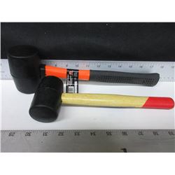 2 Rubber Mallets /  16oz & 8oz