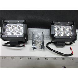 New pair of 6 LED Off Road Lights / 1800 lumens