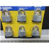 Image 1 : 6 New Padlocks all keyed alike / comes with 12 keys