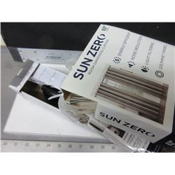 New Room Darkening Curtains and New Rod / 50 x 63 long / rod is 36 - 66"