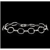 Image 1 : 14KT White Gold Circle Link Design Bracelet