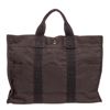 Image 1 : Hermes Gray Black Canvas Fourre Tout MM Tote Bag
