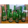 Image 1 : 7 VINTAGE GREEN GLASS POP BOTTLES