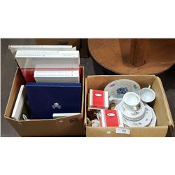 2 BOX LOTS OF COLLECTIBLE PLACE MATS & ROSENTHAL CHINA