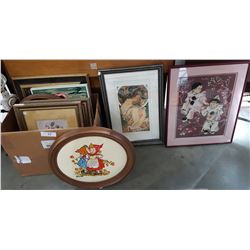 BOX LOT OF 8 PICTURES