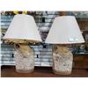 Image 1 : PAIR OF VINTAGE MCM POTTERY JUG TABLE LAMPS