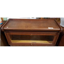 ANTIQUE OAK SINGLE TIER BARRISTER BOOKCASE