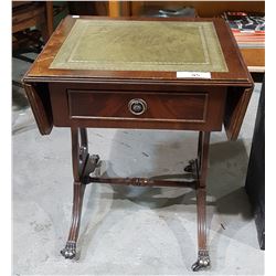 VINTAGE DUNCAN PHYFFE DROP LEAF OCCASIONAL TABLE ON CASTERS