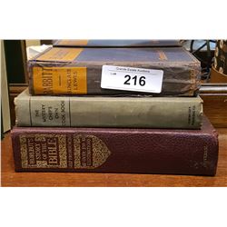 3 ANTIQUE BOOKS