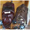 Image 1 : 2 CARVED WOOD AFRICAN MASKS