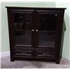 Image 1 : QUALITY DARK MAHOGANY DISPLAY CABINET