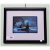 Image 1 : FRAMED PRINT OF HAIDA AND KILLER WHALES TITLED PASSING FRIEND