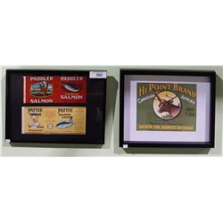 3 FRAMED VINTAGE LABELS
