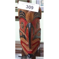 NATIVE CARVED MASK SIGNED ROBERT JOSEPH
