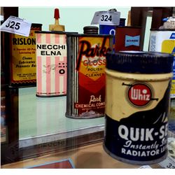 3 VINTAGE HANDY OILERS AND QUICK SEAL TIN