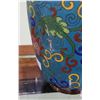 Image 2 : VINTAGE CLOISONNE VASE AND ETCHED BRASS VASE