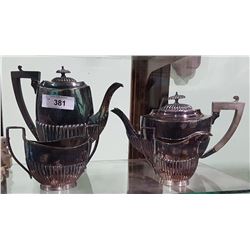 4 PIECE SHEFFIELD ART DECO SILVER PLATE TEA SET