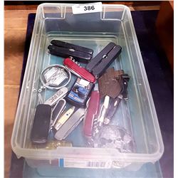 COLLECTION OF POCKET KNIVES, LIGHTERS AND MULTIPURPOSE TOOLS