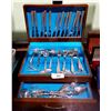 Image 1 : APPROXIMATELY 80 PIECES OF INTERNATIONAL SILVER PLATE FLATWARE SET IN CANTENE WITH EXTRAS