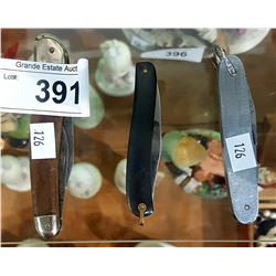 3 VINTAGE POCKET KNIVES