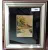 Image 1 : FRAMED PAINTING ON STERLING SILVER