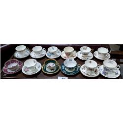 12 CHINA TEA CUPS AND SAUCERS