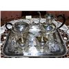 Image 1 : 6 PIECE VINTAGE SILVER PLATE TEA SERVICE