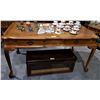 Image 1 : VINTAGE INLAID OAK DOUBLE SIDED DESK WITH BALL IN CLAW FEET