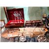 Image 1 : SILVER PLATE FLATWARE SET, COLLECTOR SPOONS AND WOODEN WAGON