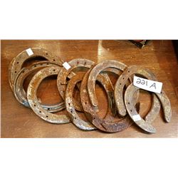 10 VINTAGE HORSESHOES