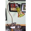 Image 1 : TIFFANY STYLE STAINED GLASS BUTTERFLY LAMP