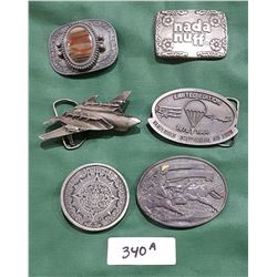 6 COLLECTIBLE BELT BUCKLES
