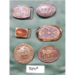 6 COLLECTIBLE BELT BUCKLES