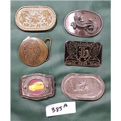 6 COLLECTIBLE BELT BUCKLES