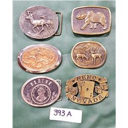 6 COLLECTIBLE BELT BUCKLES
