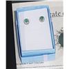 Image 1 : STERLING SILVER EMERALD EARRINGS W/APPRAISAL