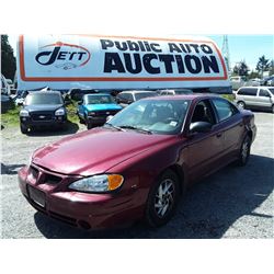 L5 --  2005 PONTIAC GRAND AM SE , Red , 157280  KM's