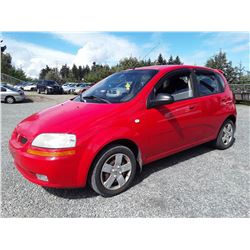 E1 --  2006 PONTIAC WAVE , Red , 126193  KM's