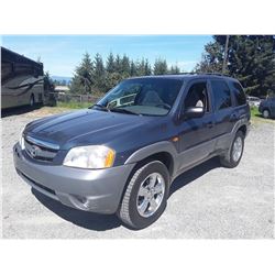 A6 --  2001 MAZDA TRIBUTE LX , Blue , 285746  KM's "No Reserve"