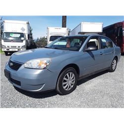 N4 --  2007 CHEVROLET MALIBU LS SEDAN, GREY, 156,881 KMS