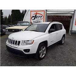 I1 --  2011 JEEP COMPASS  , White , 109055  KM's