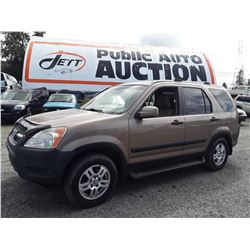 J1 --  2002 HONDA CRV , Brown , 326671  KM's