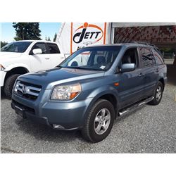 E2 --  2007 HONDA PILOT EX , Blue , 236712  KM's