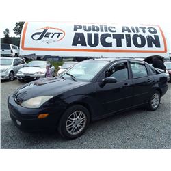A2 --  2003 FORD FOCUS SE SEDAN, BLACK, 251,364 KMS